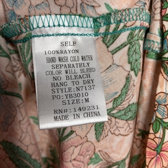 NWT Kori Flower Mixed Dress Handkerchief Hem med - Picture 4 of 13